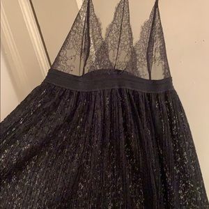 NWOT VS All Lace Black Teddy Slip